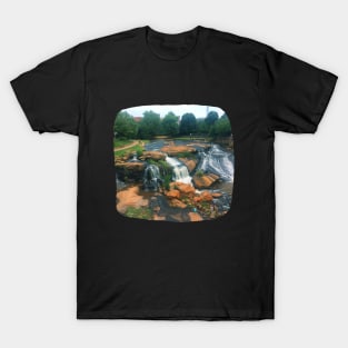 Photo of Greenville South Carolina skyline blue sky sunset USA city break T-Shirt